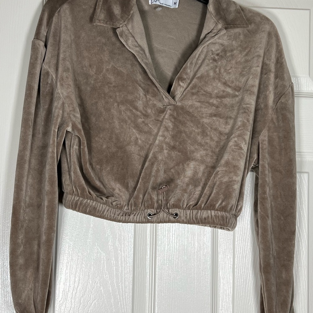 Elegant Brown Crop Top